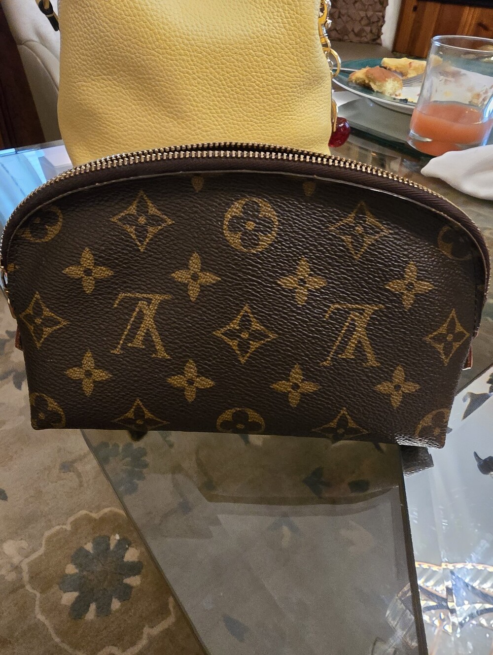 Louis Vuitton Monogram Canvas Toiletry Bag in Brown and Gold